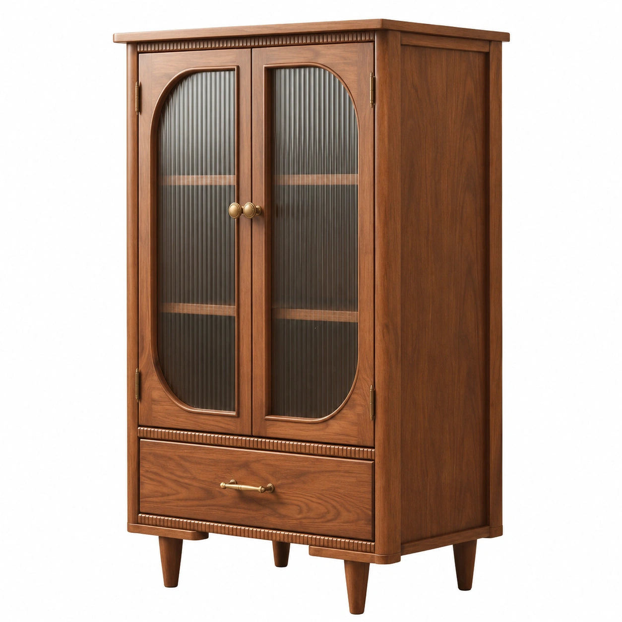 Retro Sideboard aus Massivholz mit Stauraum, 70x40x105 cm, ideal für Wohnzimmer und Küche