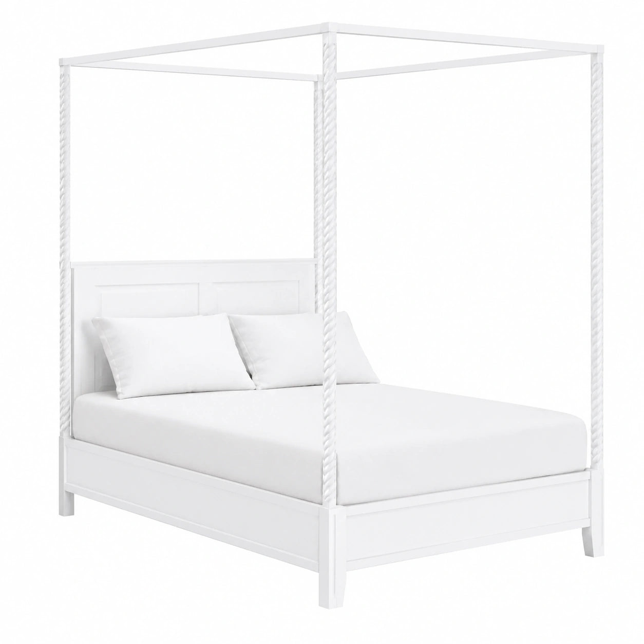 Edelstahl Himmelbett Rahmen mit Moskitonetzhalterung, geeignet für Twin Queen Kingsize Betten