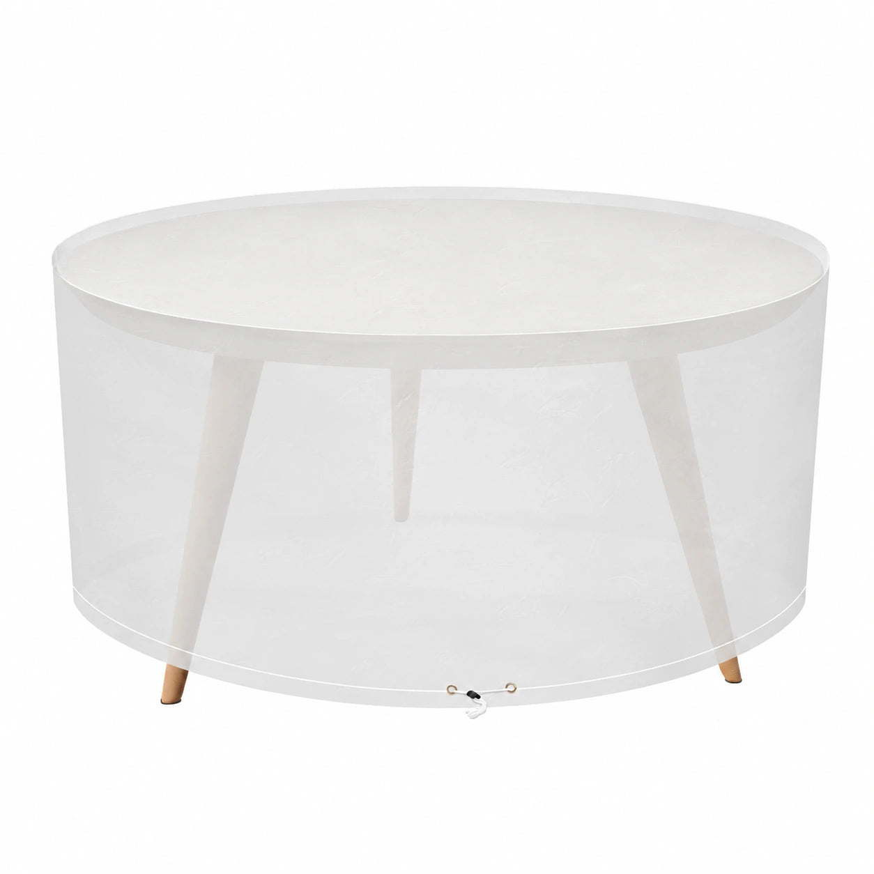 Wetterfeste runde Gartenmöbelabdeckung, UV-resistente Plane für Outdoor-Tische, Ø102x71cm, Transparent