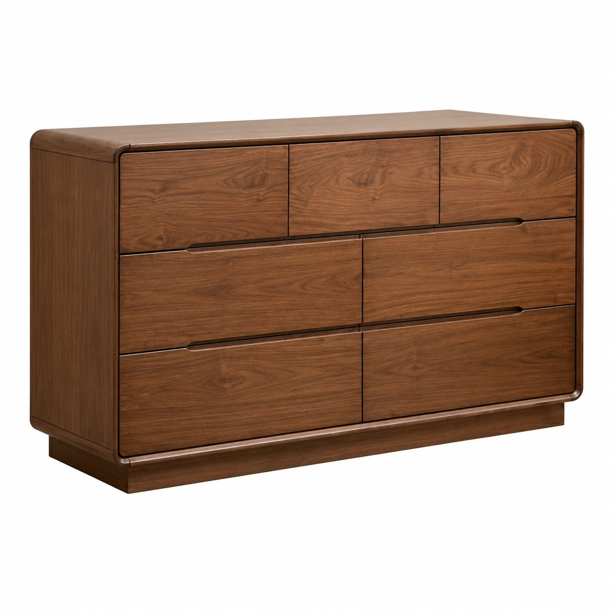 Massives Walnuss-Sideboard 140x40x80 cm mit Schubladen für Wohnzimmer, Hotel- und Restaurant-Buffet