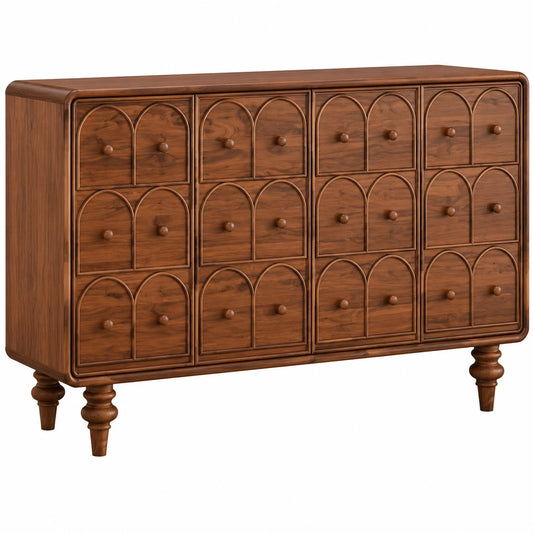 Elegantes Massivholz-Sideboard für Wohnzimmer und Küche, vielseitiger Aufbewahrungsschrank