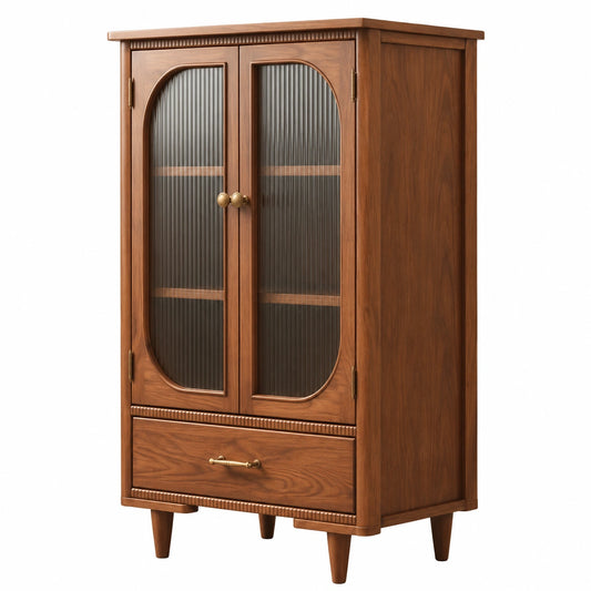 Retro Sideboard aus Massivholz mit Stauraum, 70x40x105 cm, ideal für Wohnzimmer und Küche