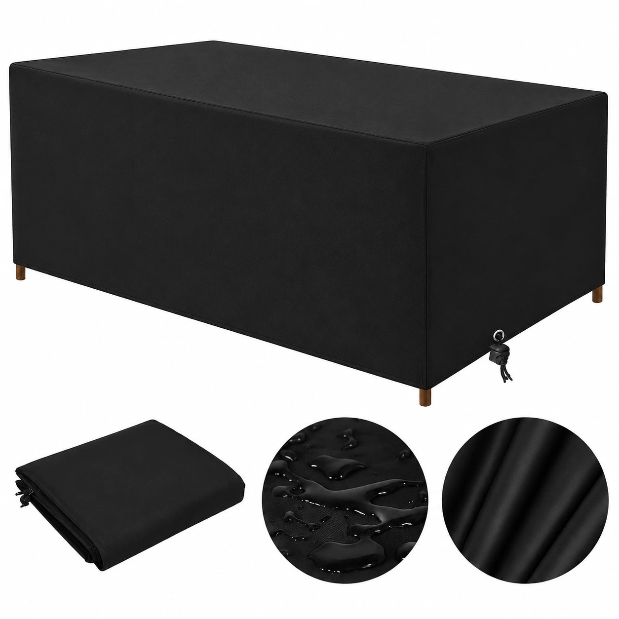 Wasserdichte Abdeckung für Gartenmöbel 160x120x85 cm – Schutzhülle für Tische und Stühle