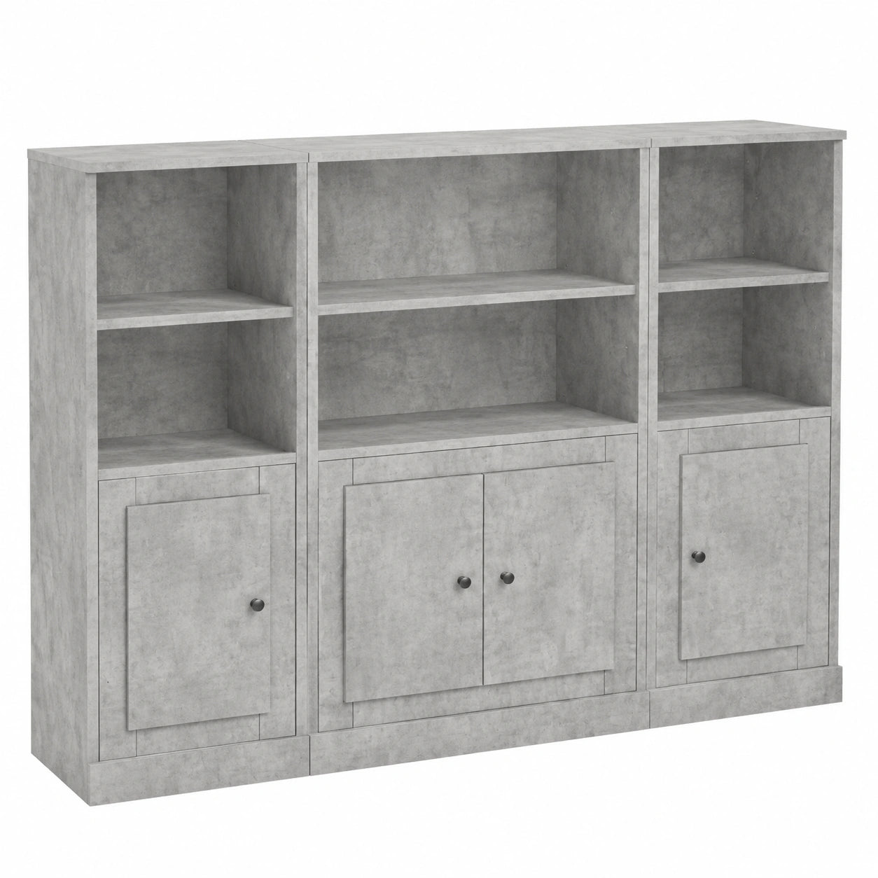 Modernes Highboard in Betonoptik mit Stauraum und Schubladen, für Wohnzimmer und Schlafzimmer