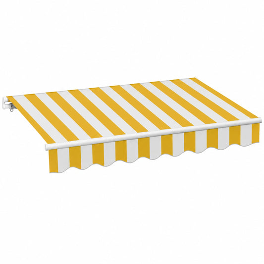 Gelber Markisenstoff 3x2,5 m mit Volant für Garten und Balkon