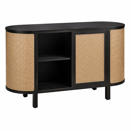 Japanischer Stil Eingangsschrank - Vielseitige Doppellagige Anrichte für Esszimmer, Restaurant und Küche, Elegantes Weinnizer & Dekoratives Sideboard