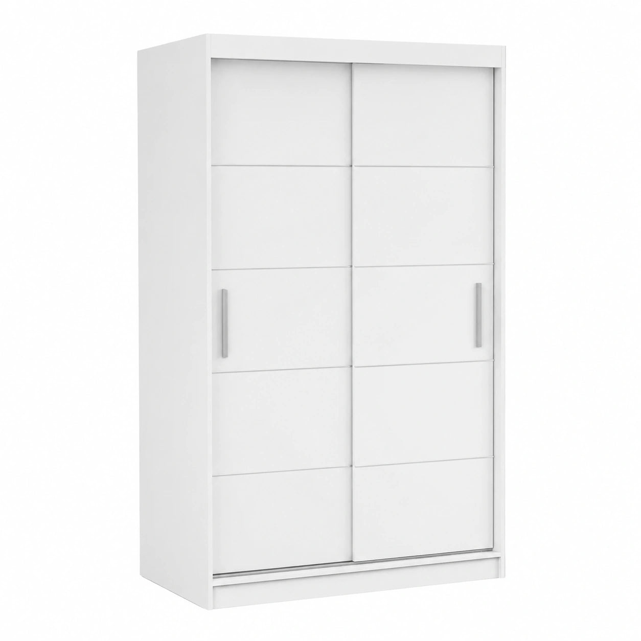 Moderner Schwebetürenschrank in Weiß für Schlafzimmer und Wohnzimmer - 61 x 120 x 200 cm