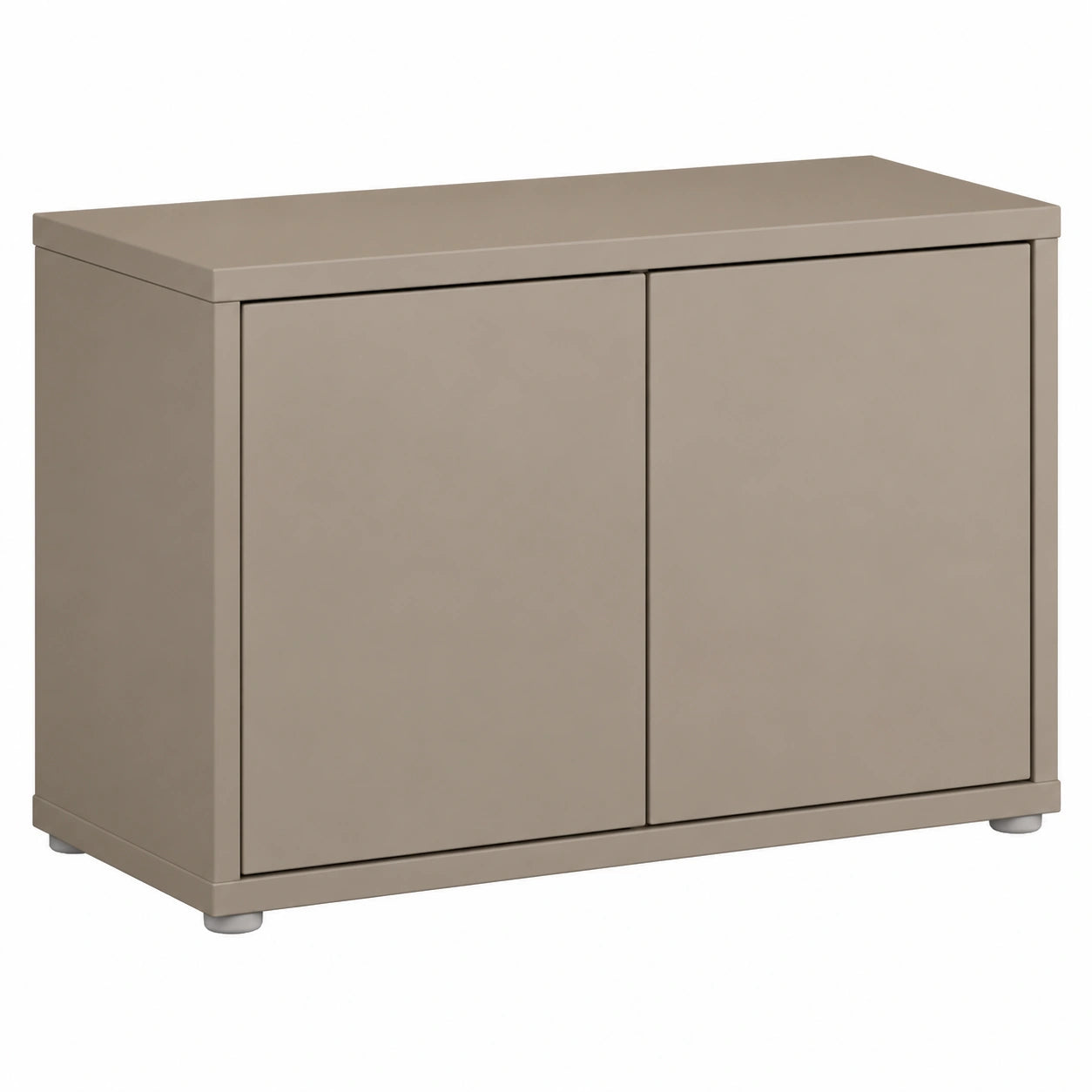 Moderne Sitzbank aus Holzwerkstoff, 2-türig, für Flur oder Schlafzimmer, in Taupe, 74,5 x 41,5 x 34,9 cm