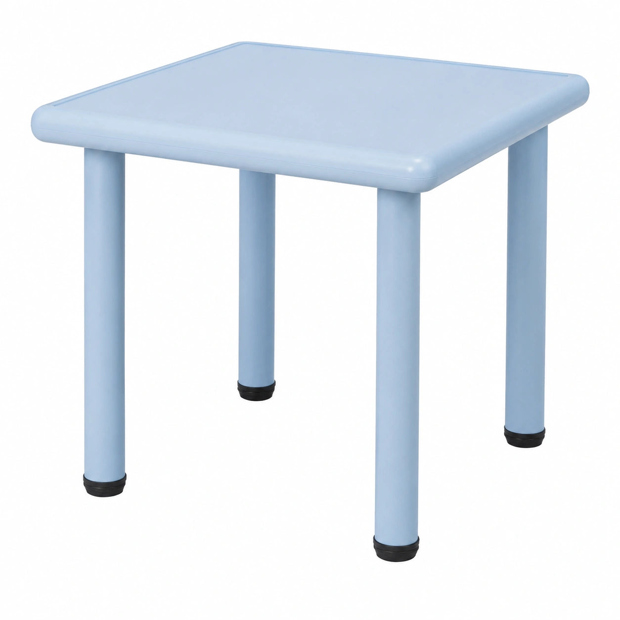 Bieco Großer Kindertisch aus Kunststoff in Blau für Garten und Outdoor, 62x62x52 cm