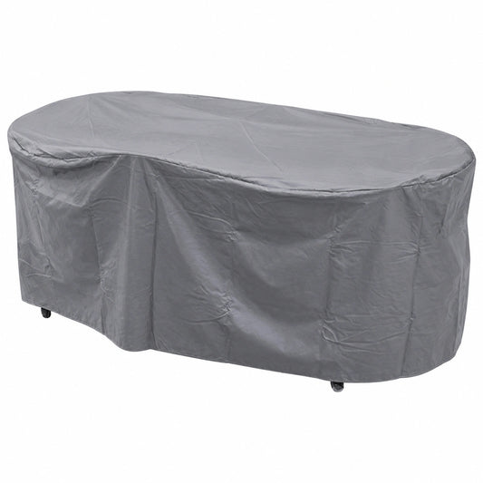 Wasserdichte Abdeckung für Gartenmöbel, oval, 230x135x70 cm, anthrazit